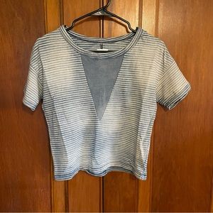 Joes jeans blue and white top